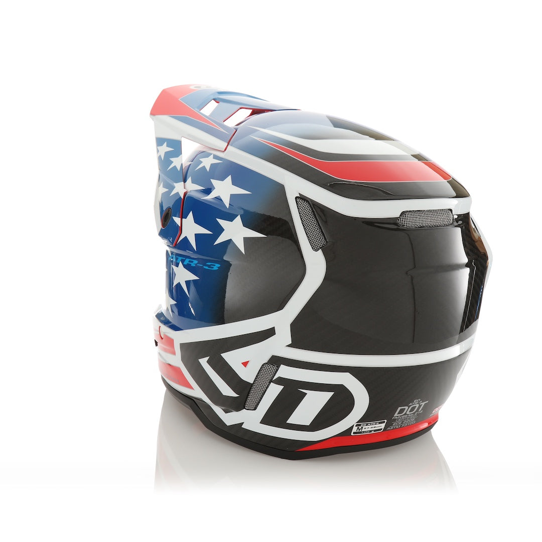 6D ATR-3 MX Helmet Patriot Gloss Red/White/Blue