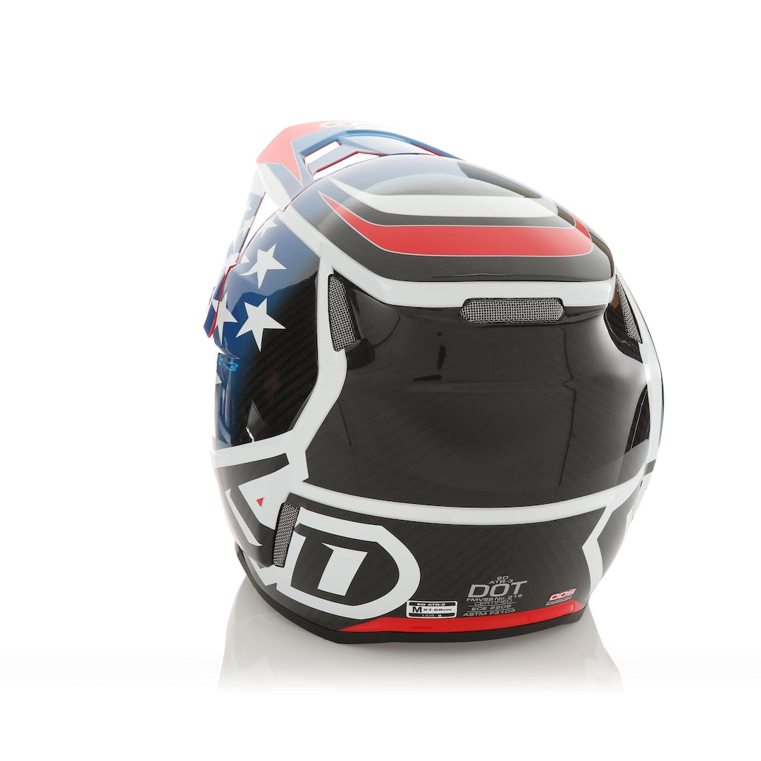 6D ATR-3 MX Helmet Patriot Gloss Red/White/Blue