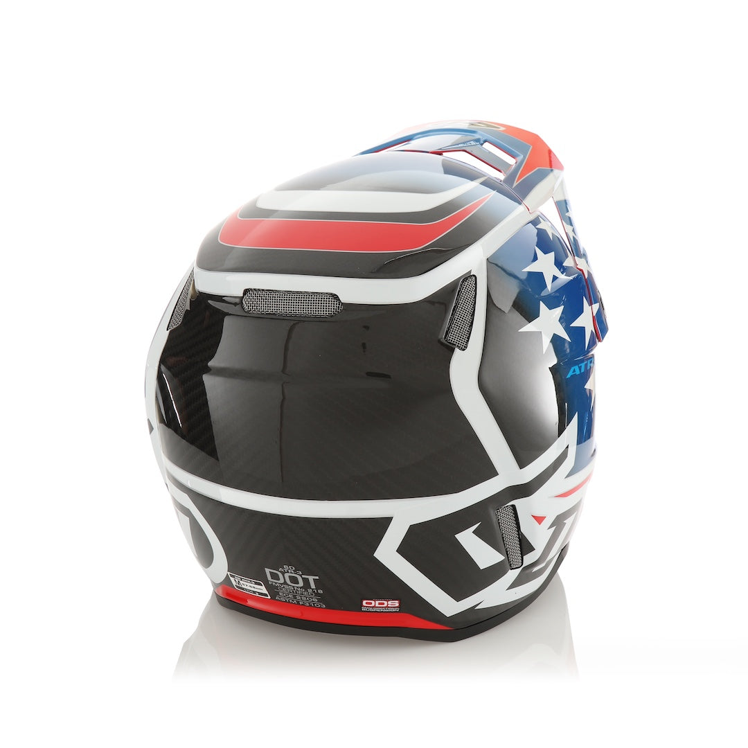 6D ATR-3 MX Helmet Patriot Gloss Red/White/Blue