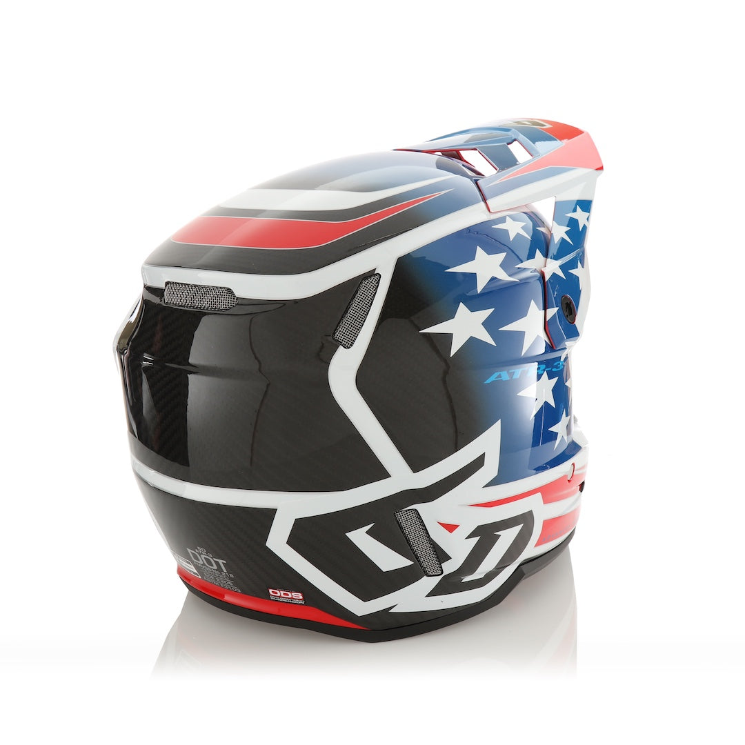 6D ATR-3 MX Helmet Patriot Gloss Red/White/Blue