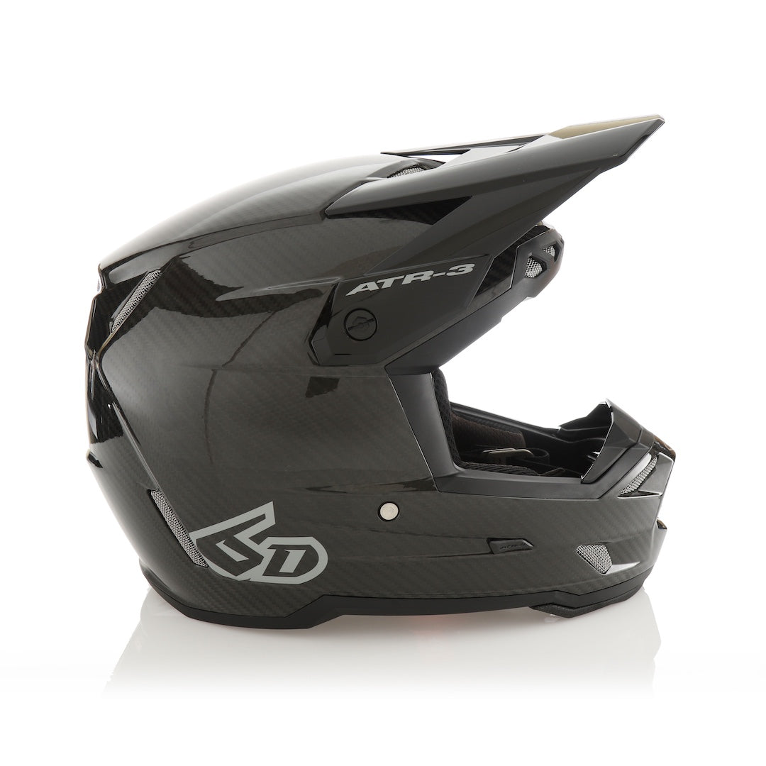 6D ATR-3 MX Helmet Solid Gloss Black