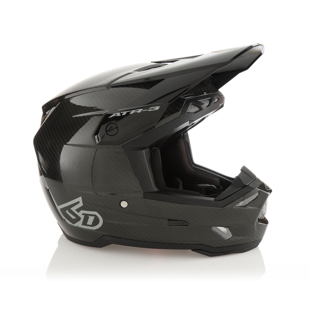 6D ATR-3 MX Helmet Solid Gloss Black