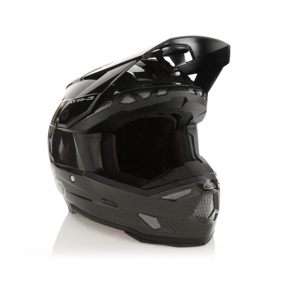 6D ATR-3 MX Helmet Solid Gloss Black