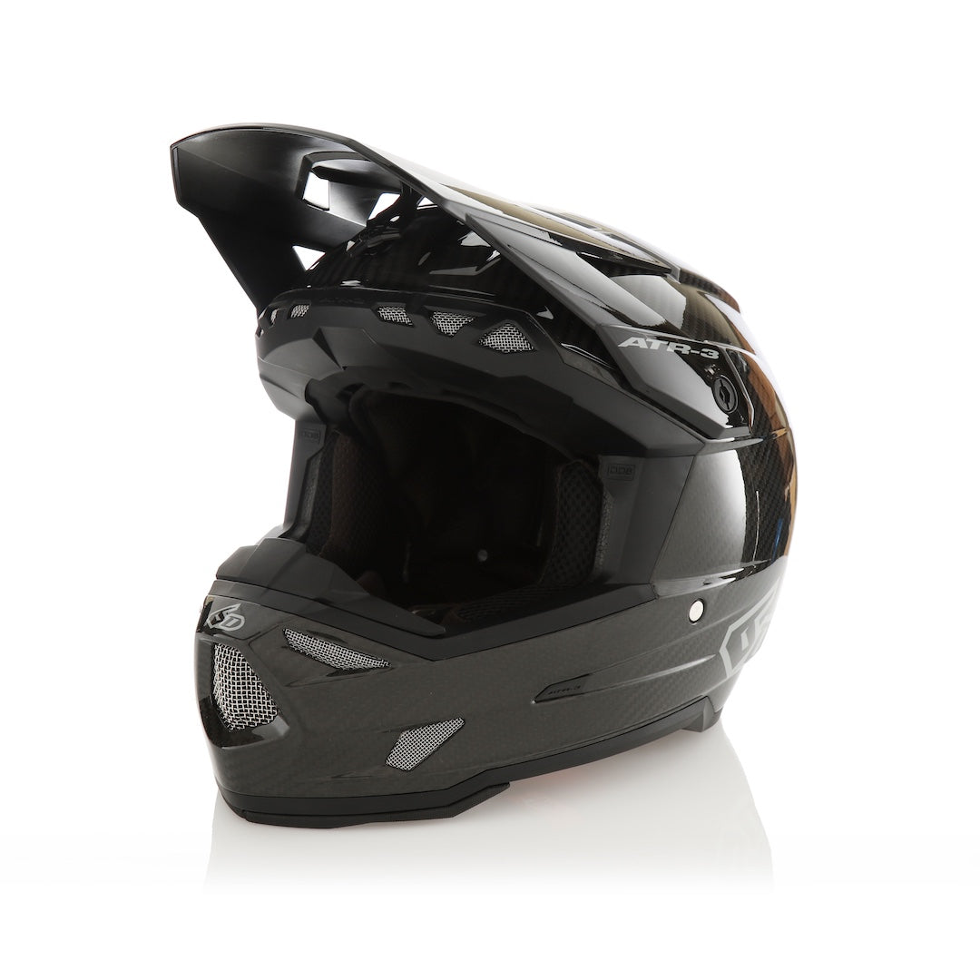 6D ATR-3 MX Helmet Solid Gloss Black