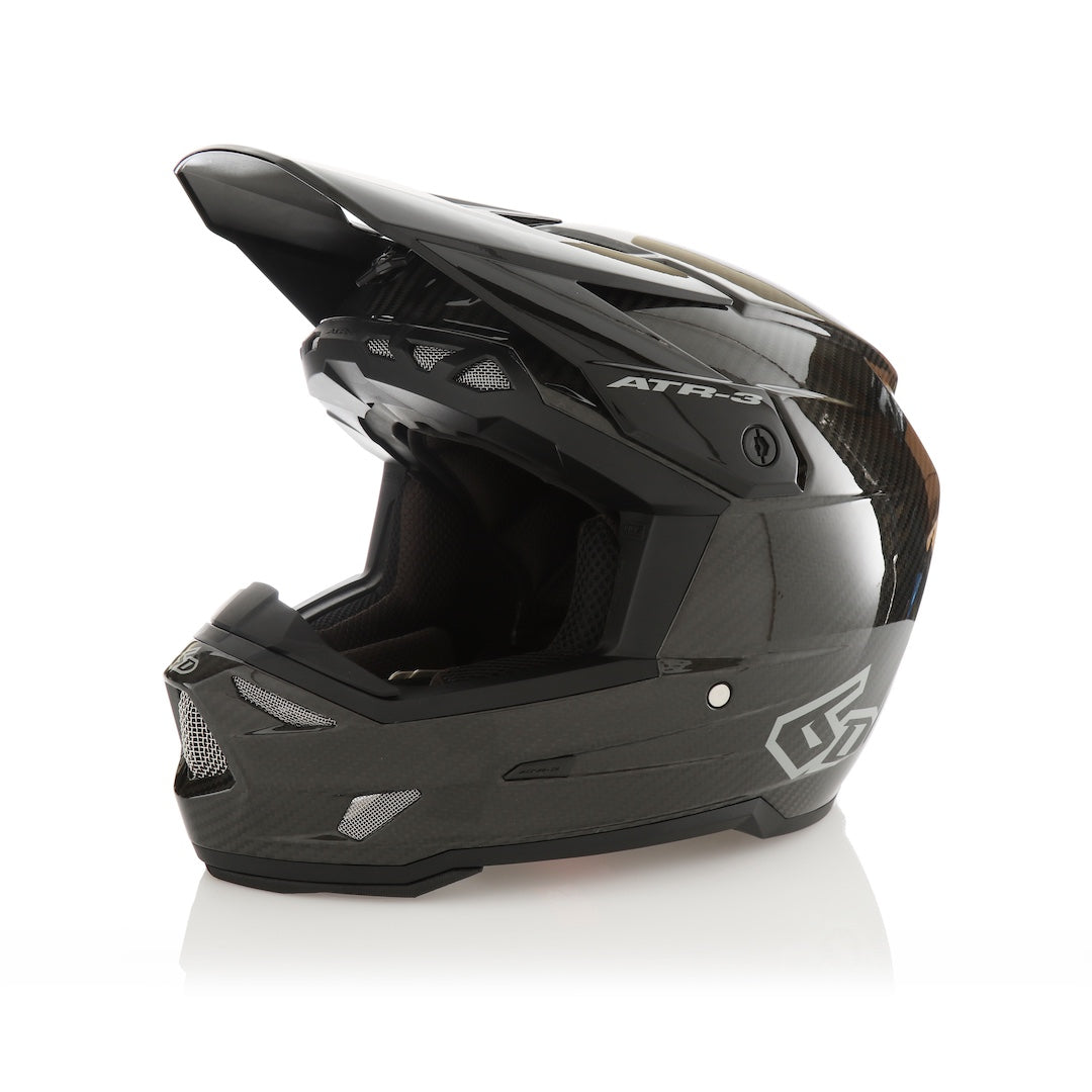 6D ATR-3 MX Helmet Solid Gloss Black