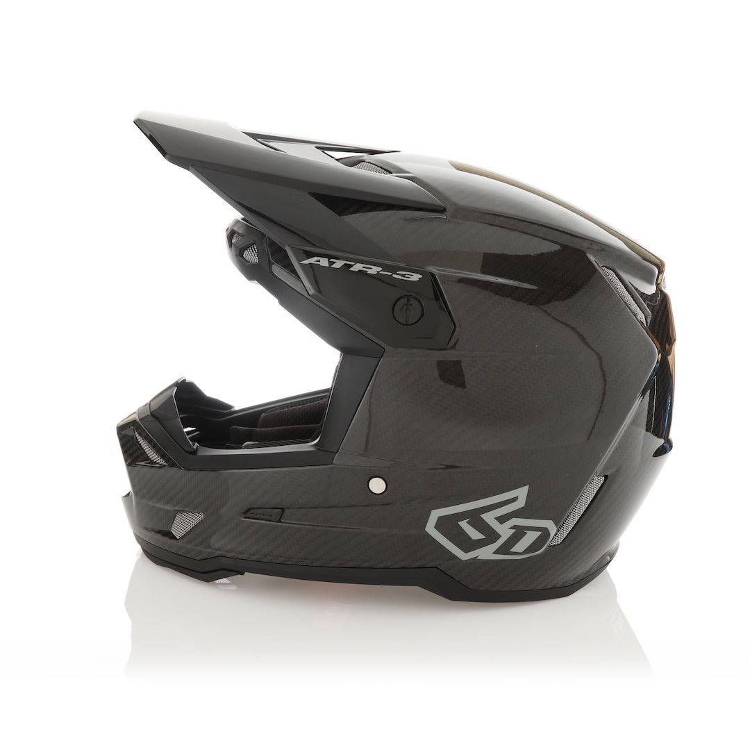 6D ATR-3 MX Helmet Solid Gloss Black