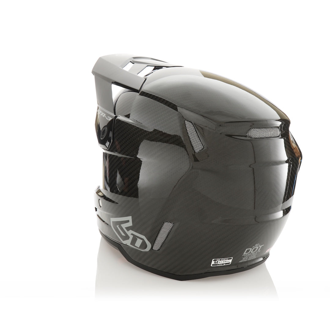 6D ATR-3 MX Helmet Solid Gloss Black