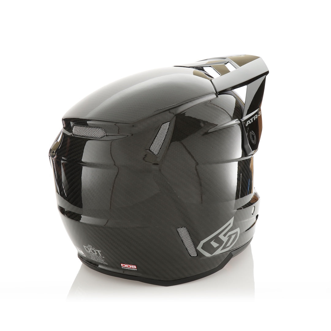 6D ATR-3 MX Helmet Solid Gloss Black