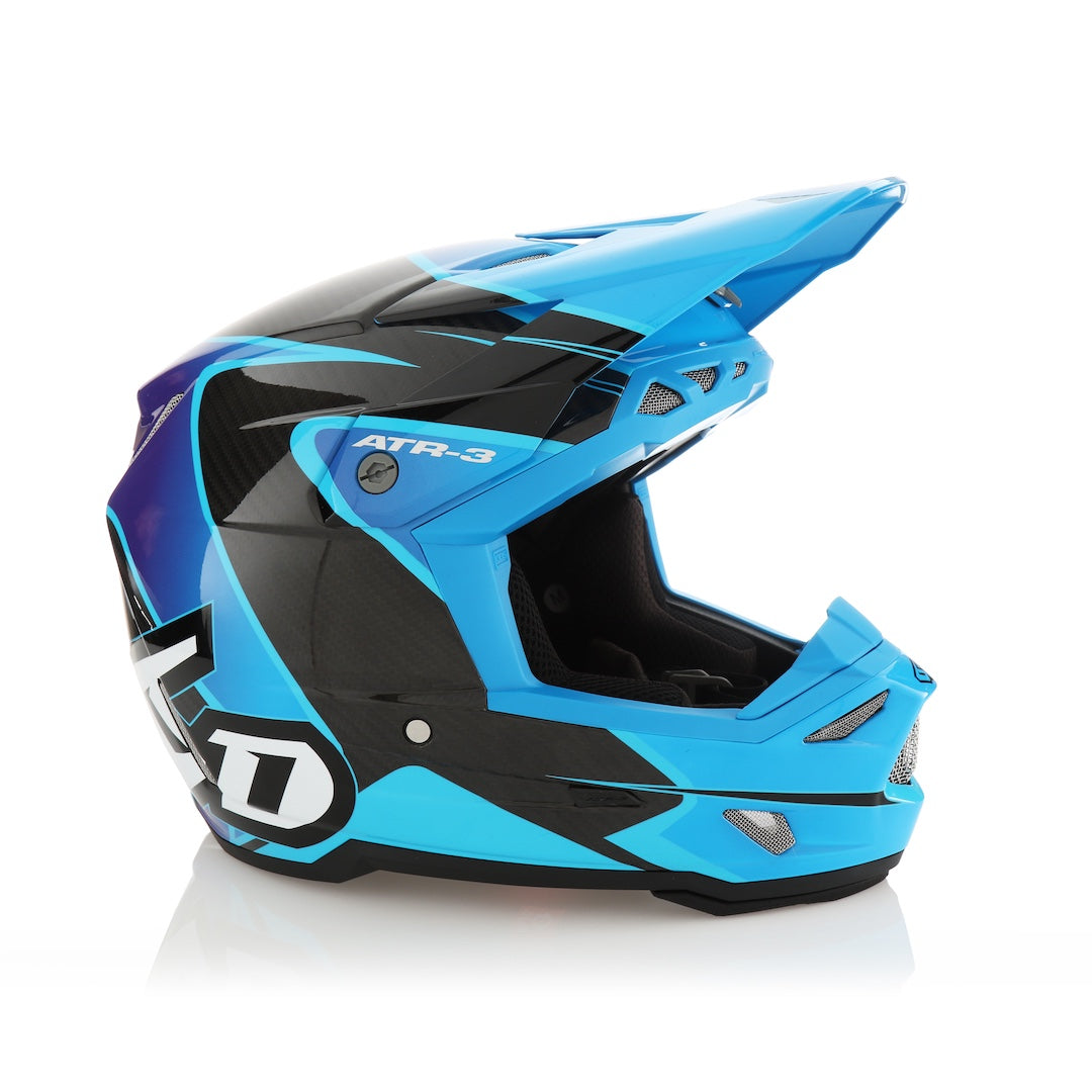 6D ATR-3 MX Helmet Wave Gloss Cyan/Blue/Purple