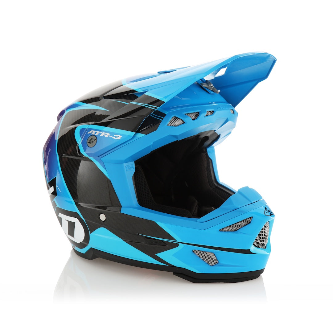 6D ATR-3 MX Helmet Wave Gloss Cyan/Blue/Purple