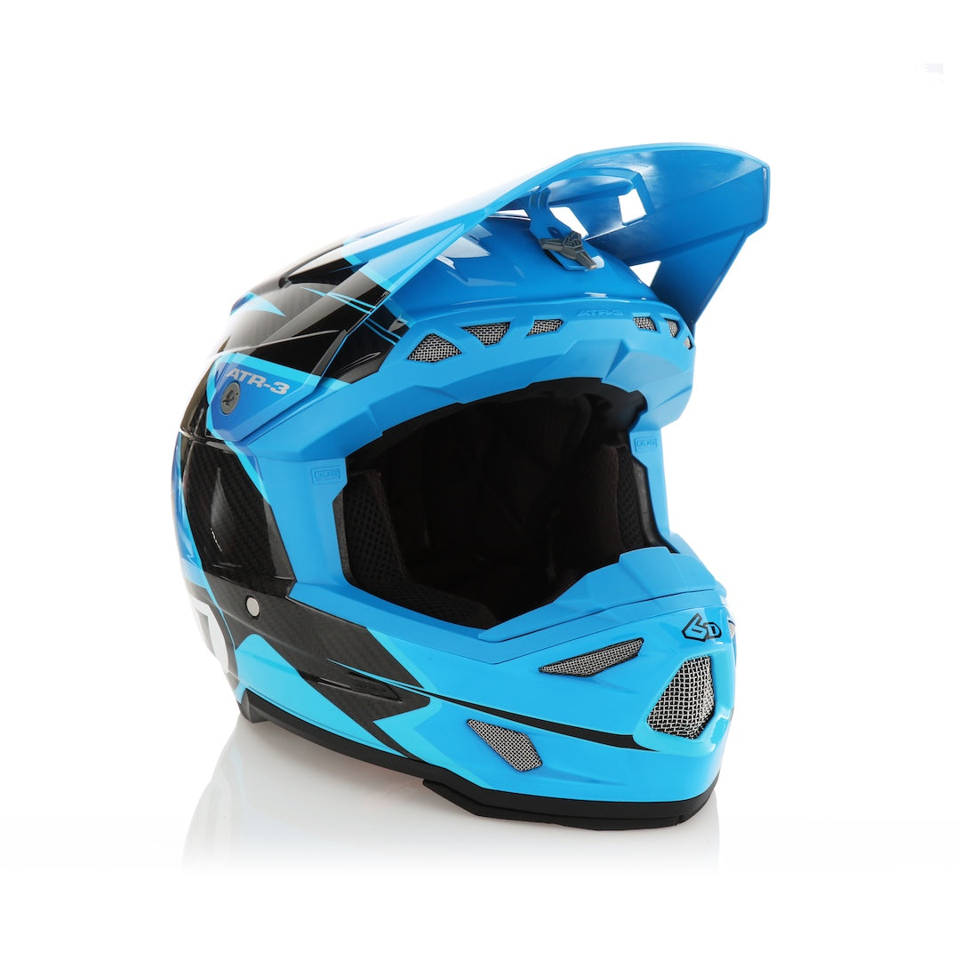 6D ATR-3 MX Helmet Wave Gloss Cyan/Blue/Purple