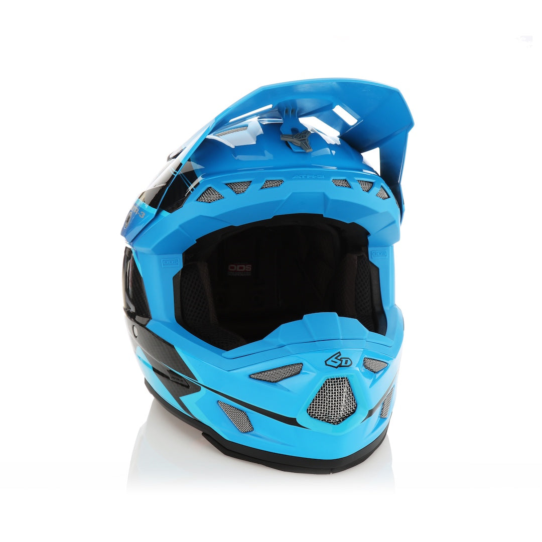 6D ATR-3 MX Helmet Wave Gloss Cyan/Blue/Purple