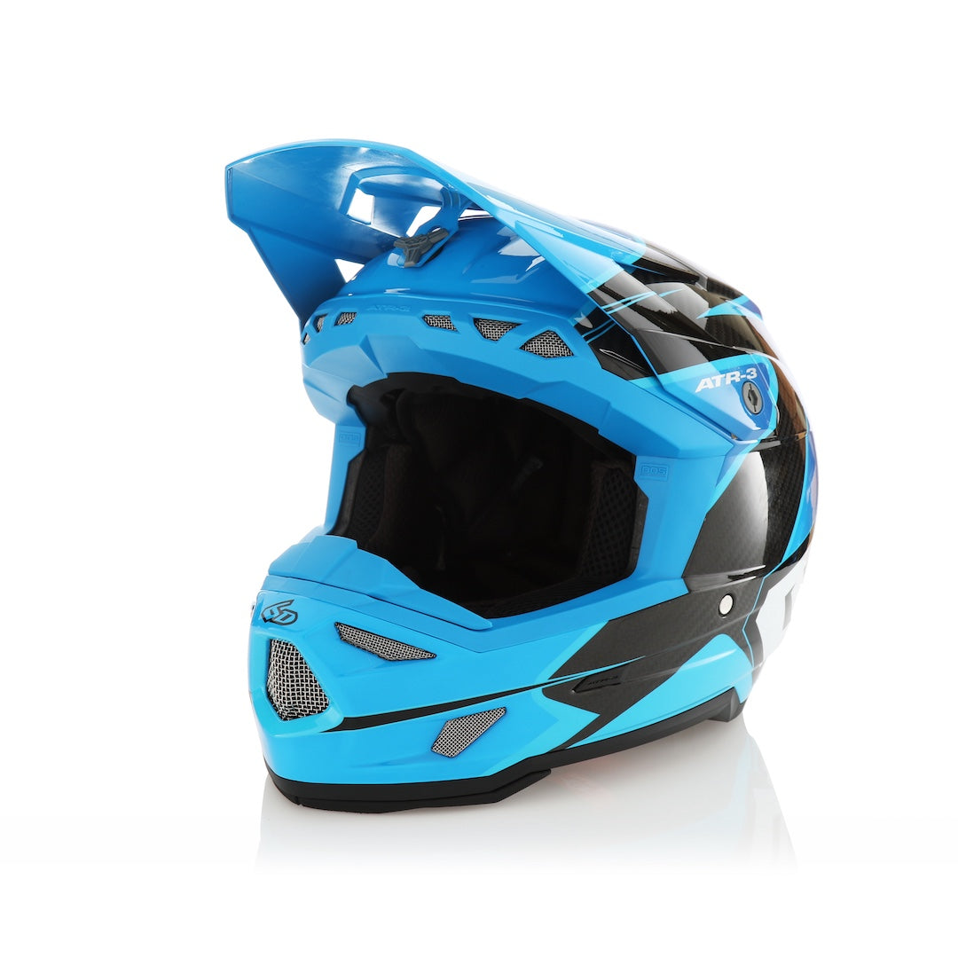 6D ATR-3 MX Helmet Wave Gloss Cyan/Blue/Purple