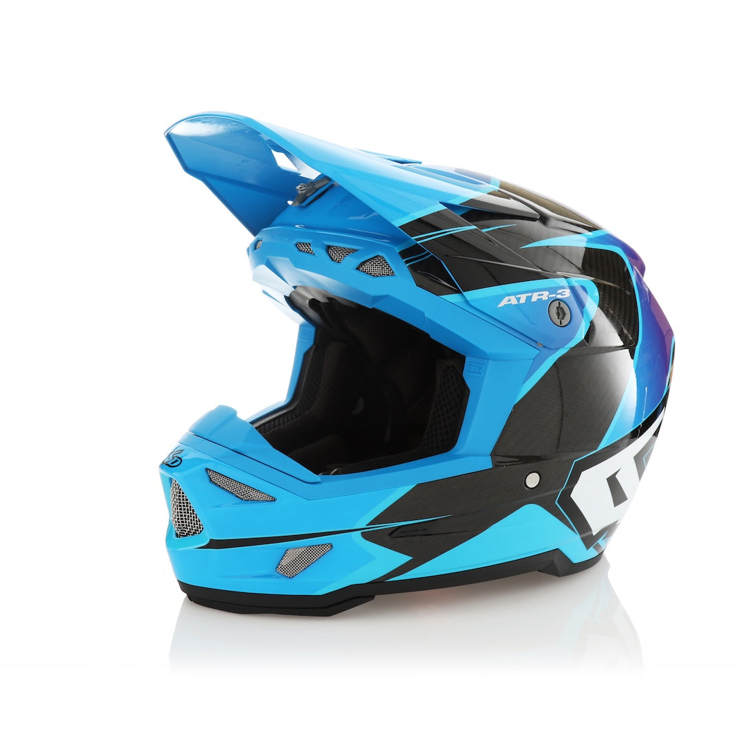 6D ATR-3 MX Helmet Wave Gloss Cyan/Blue/Purple