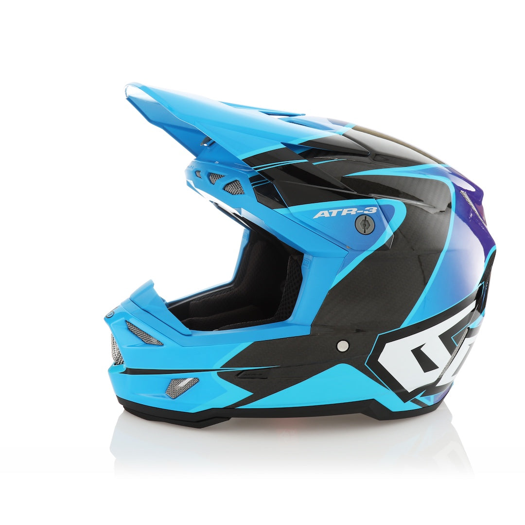 6D ATR-3 MX Helmet Wave Gloss Cyan/Blue/Purple