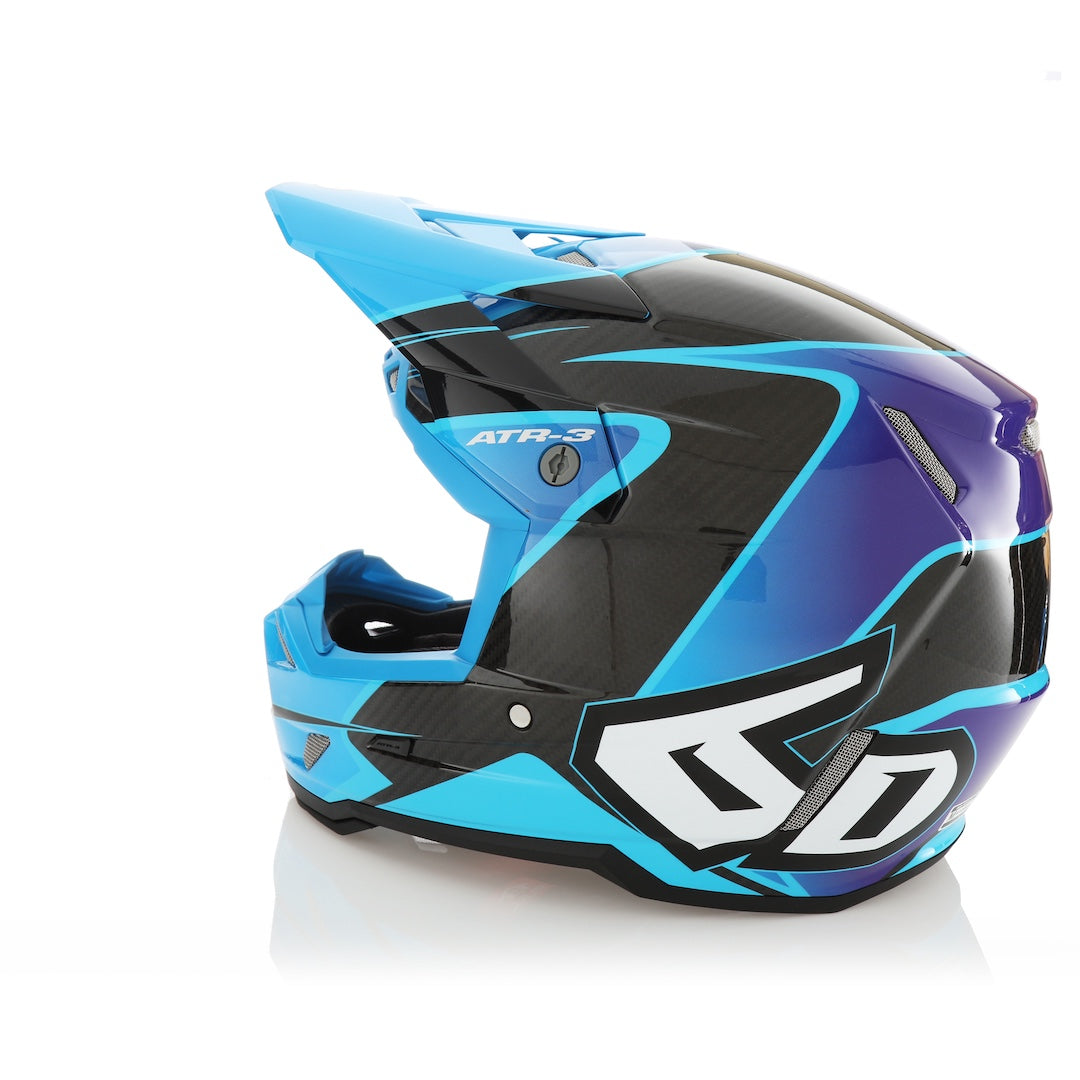 6D ATR-3 MX Helmet Wave Gloss Cyan/Blue/Purple