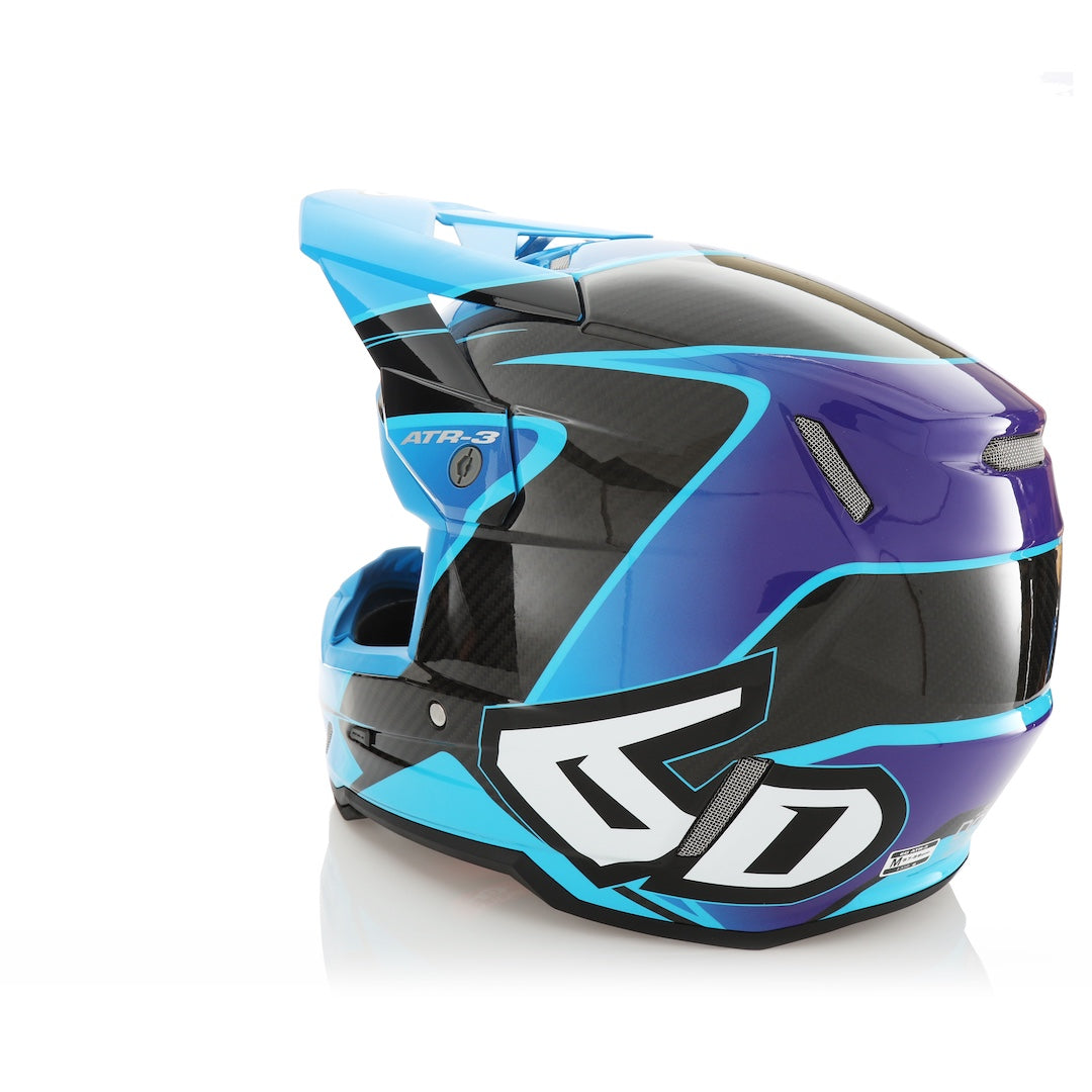 6D ATR-3 MX Helmet Wave Gloss Cyan/Blue/Purple