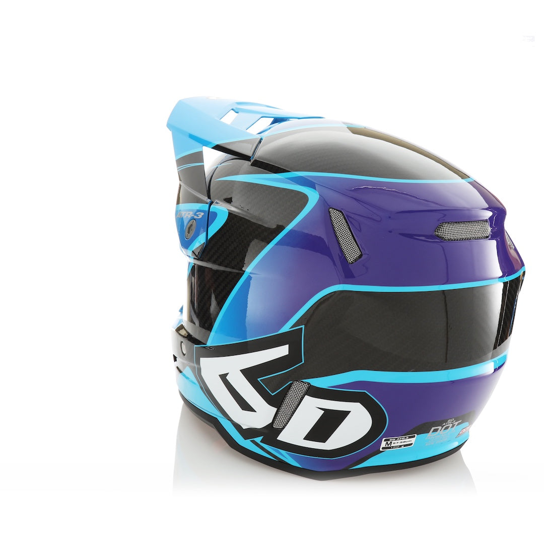 6D ATR-3 MX Helmet Wave Gloss Cyan/Blue/Purple