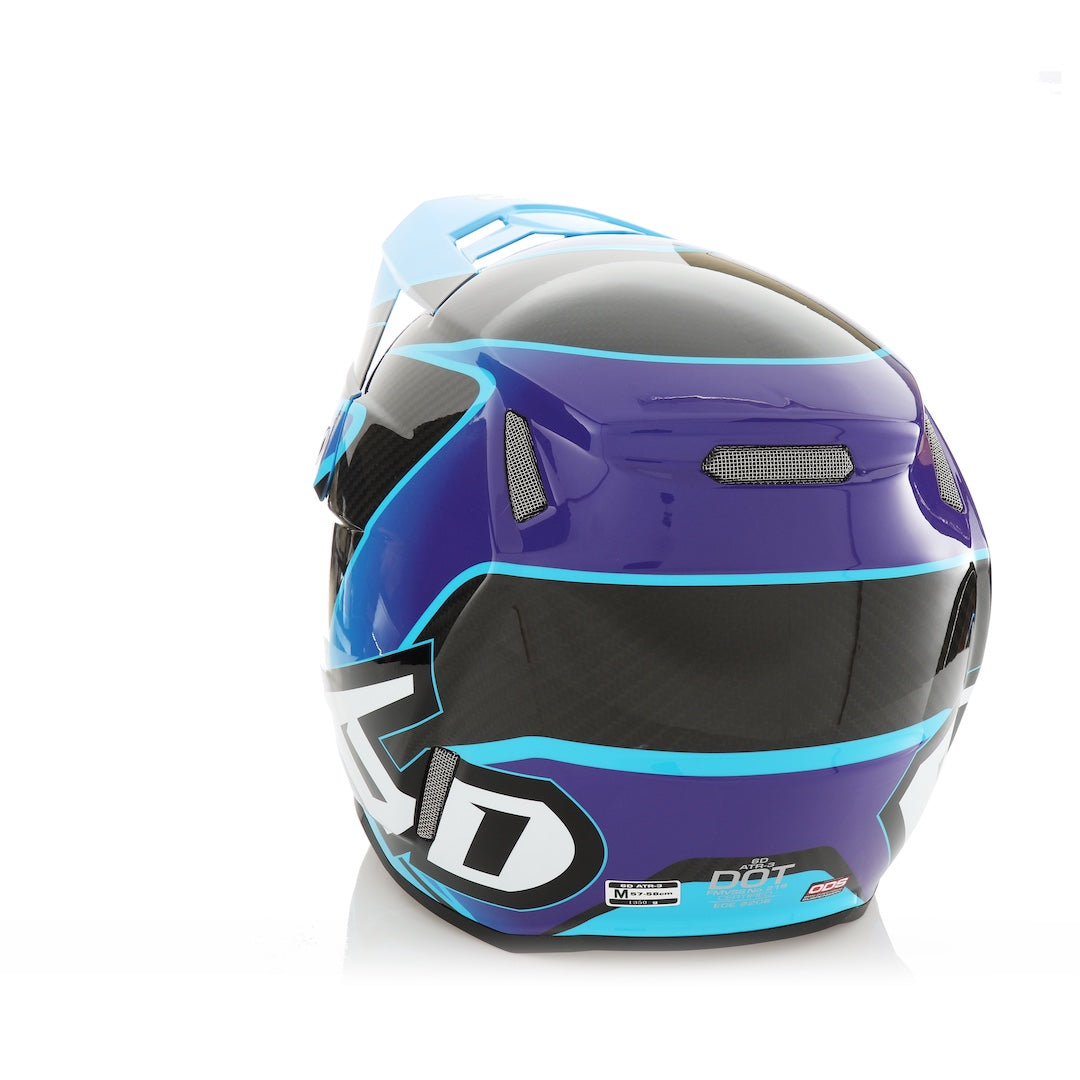 6D ATR-3 MX Helmet Wave Gloss Cyan/Blue/Purple