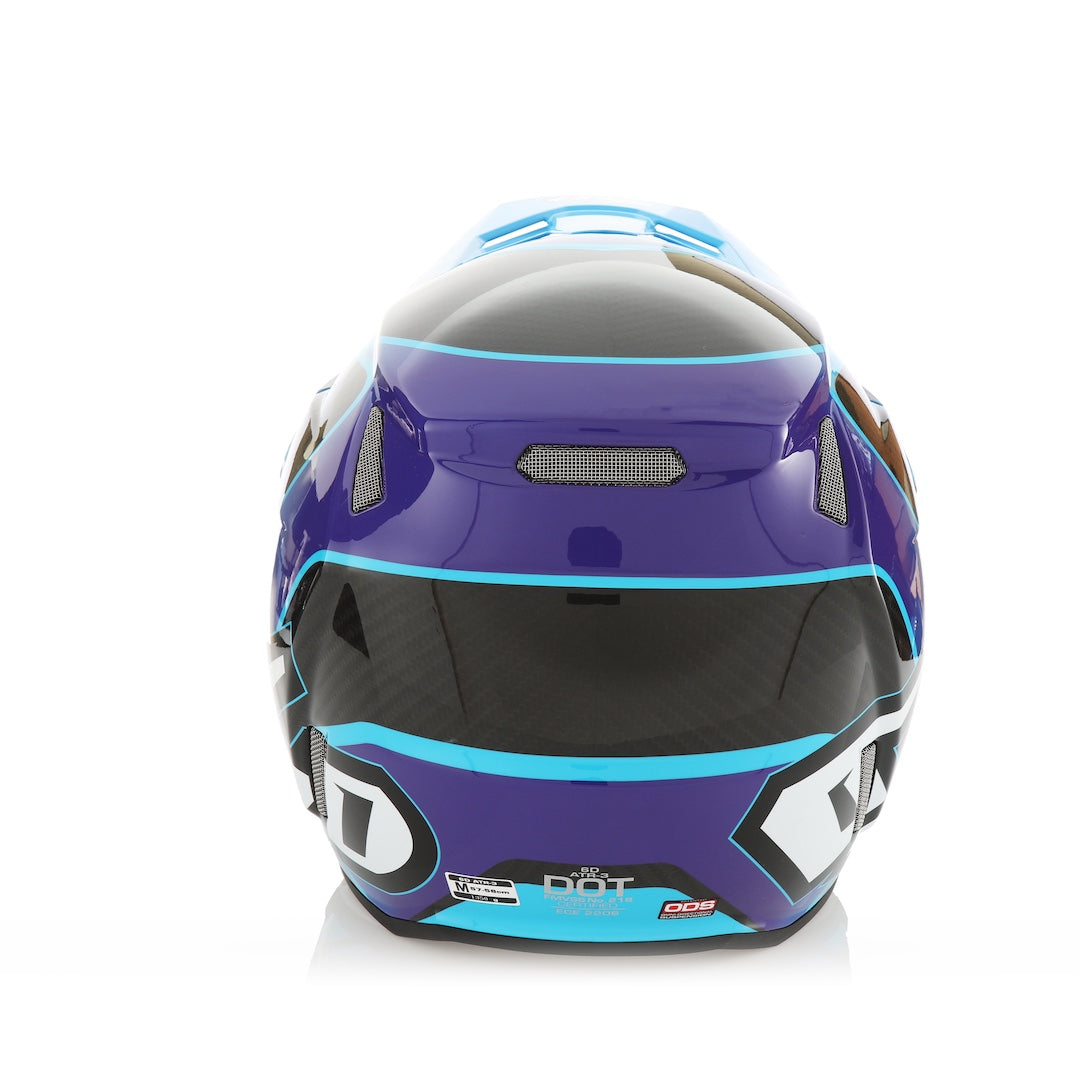 6D ATR-3 MX Helmet Wave Gloss Cyan/Blue/Purple