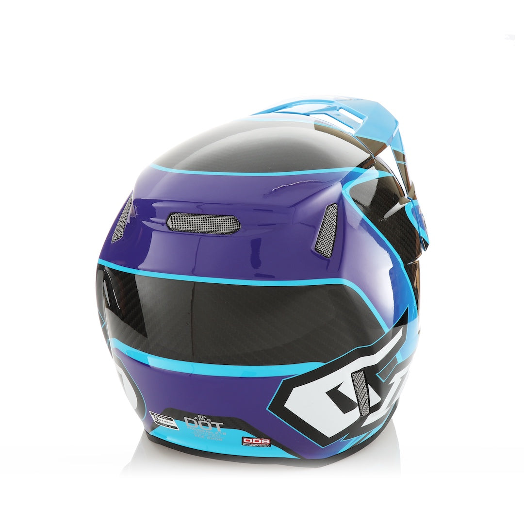 6D ATR-3 MX Helmet Wave Gloss Cyan/Blue/Purple