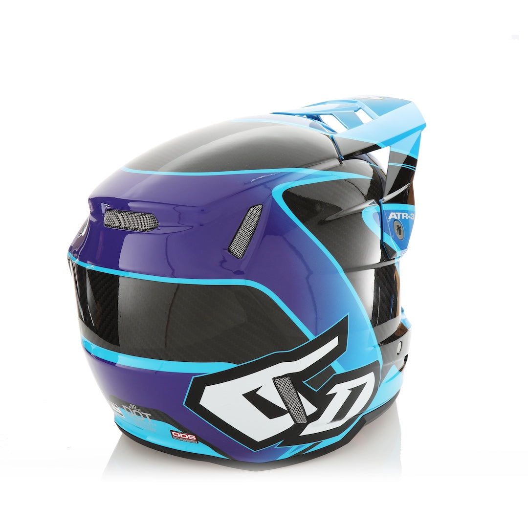 6D ATR-3 MX Helmet Wave Gloss Cyan/Blue/Purple