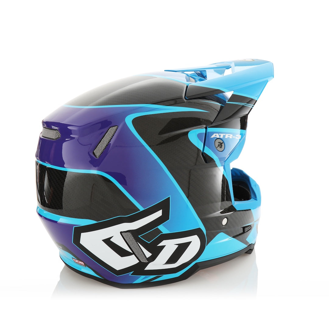 6D ATR-3 MX Helmet Wave Gloss Cyan/Blue/Purple