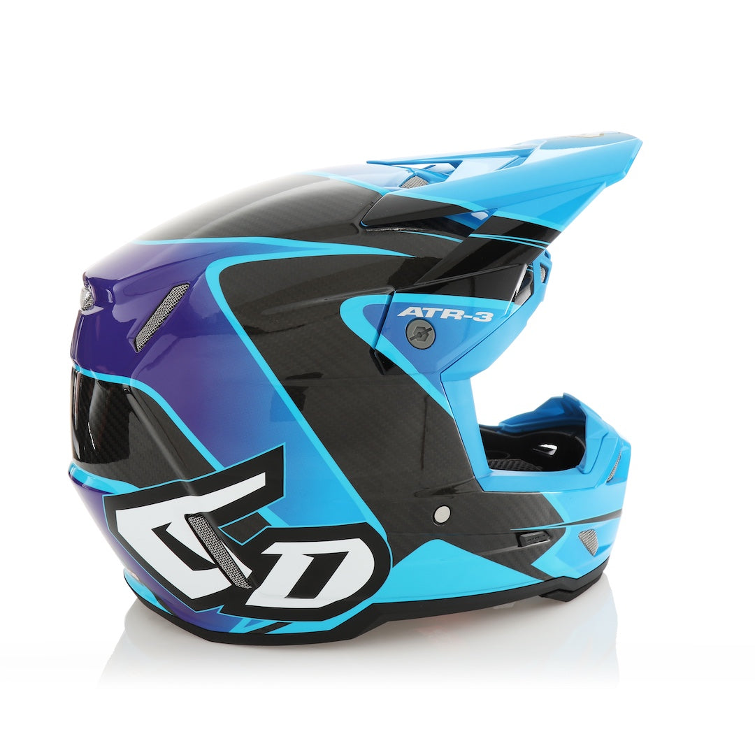 6D ATR-3 MX Helmet Wave Gloss Cyan/Blue/Purple