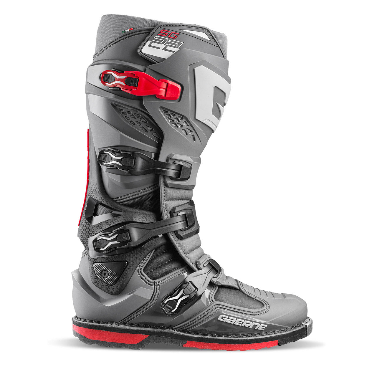 Gaerne SG22 MX Boots Anthracite/Black/Red