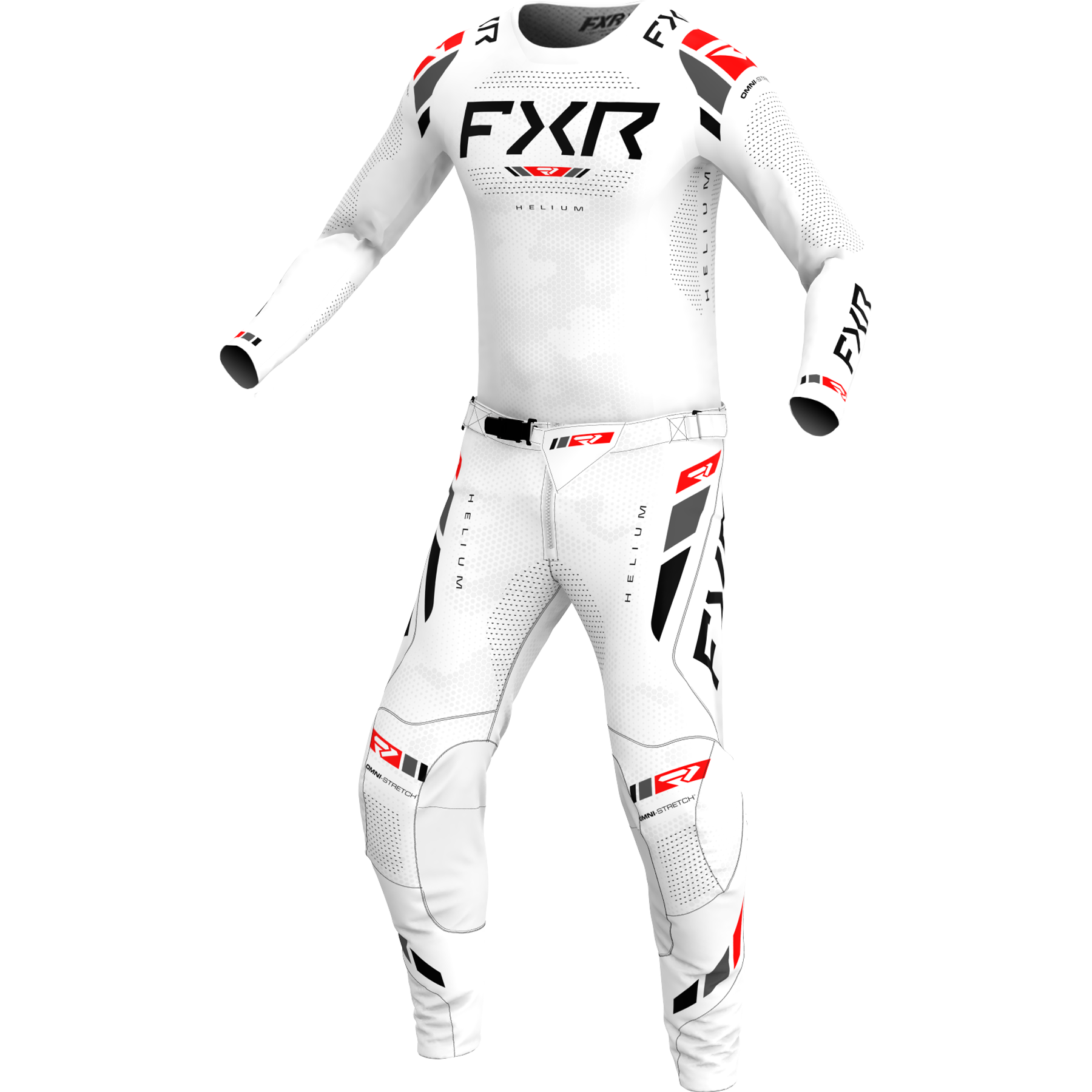 FXR Helium 2025 MX Kit Combo Whiteout