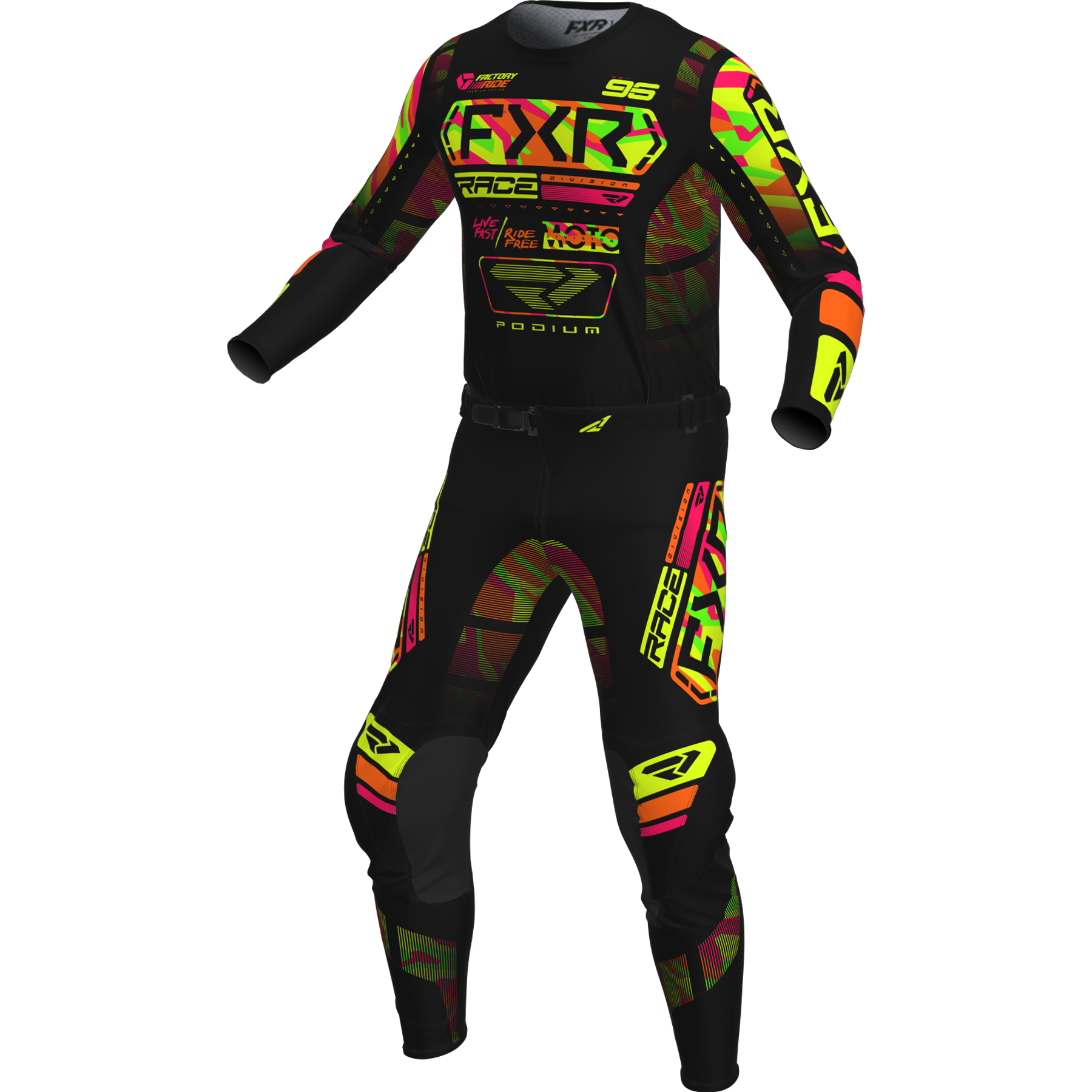 FXR Podium 2025 MX Kit Combo Sherbet/Camo