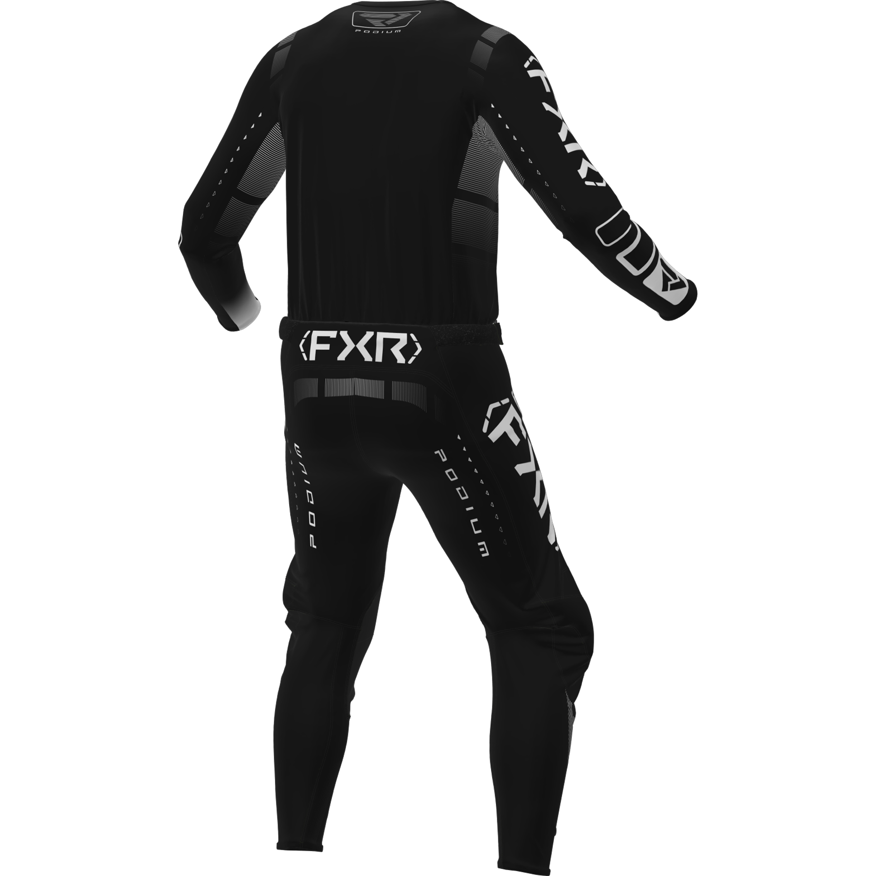 FXR Podium 2025 MX Kit Combo Black/White