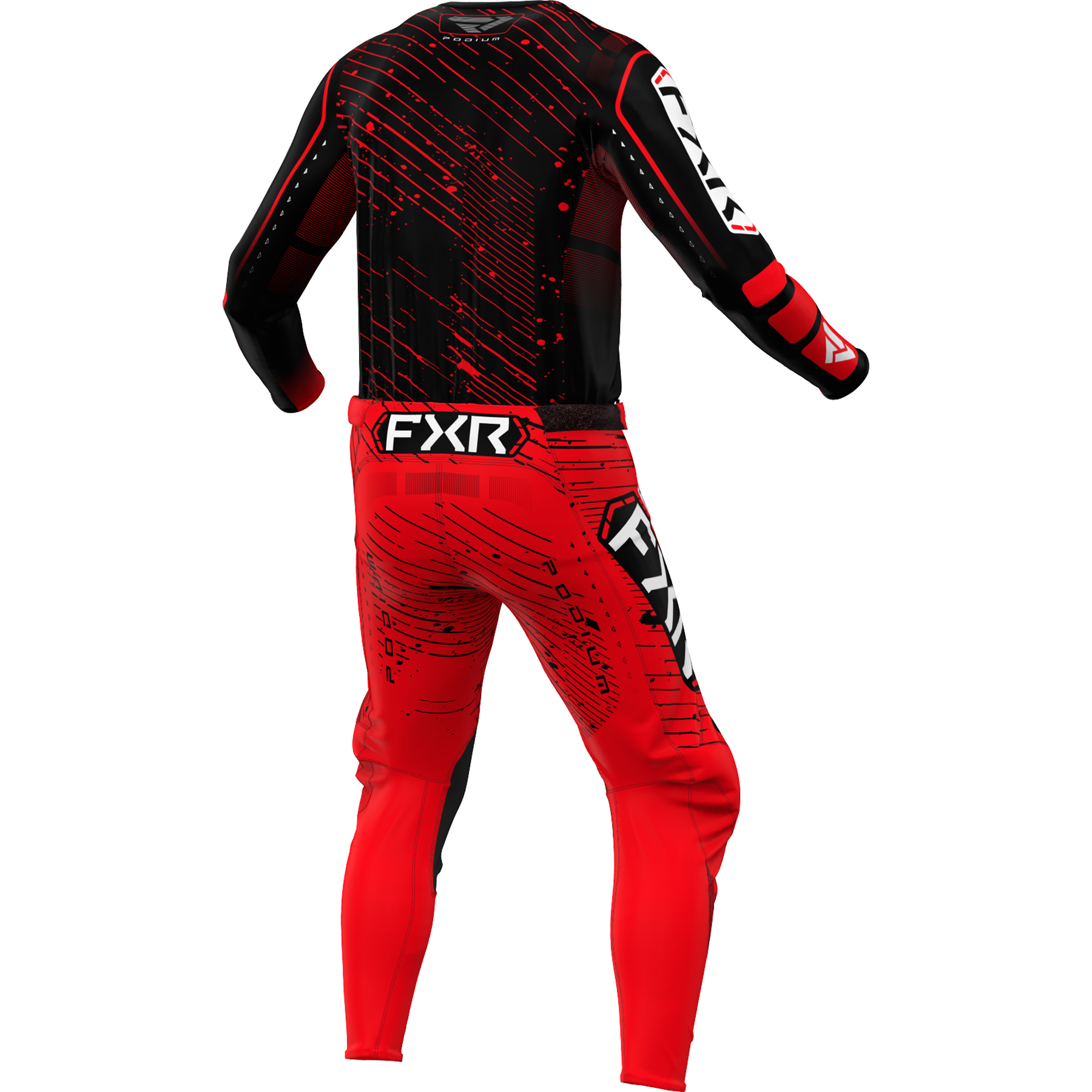 FXR Podium 2025 MX Kit Combo Black/Red