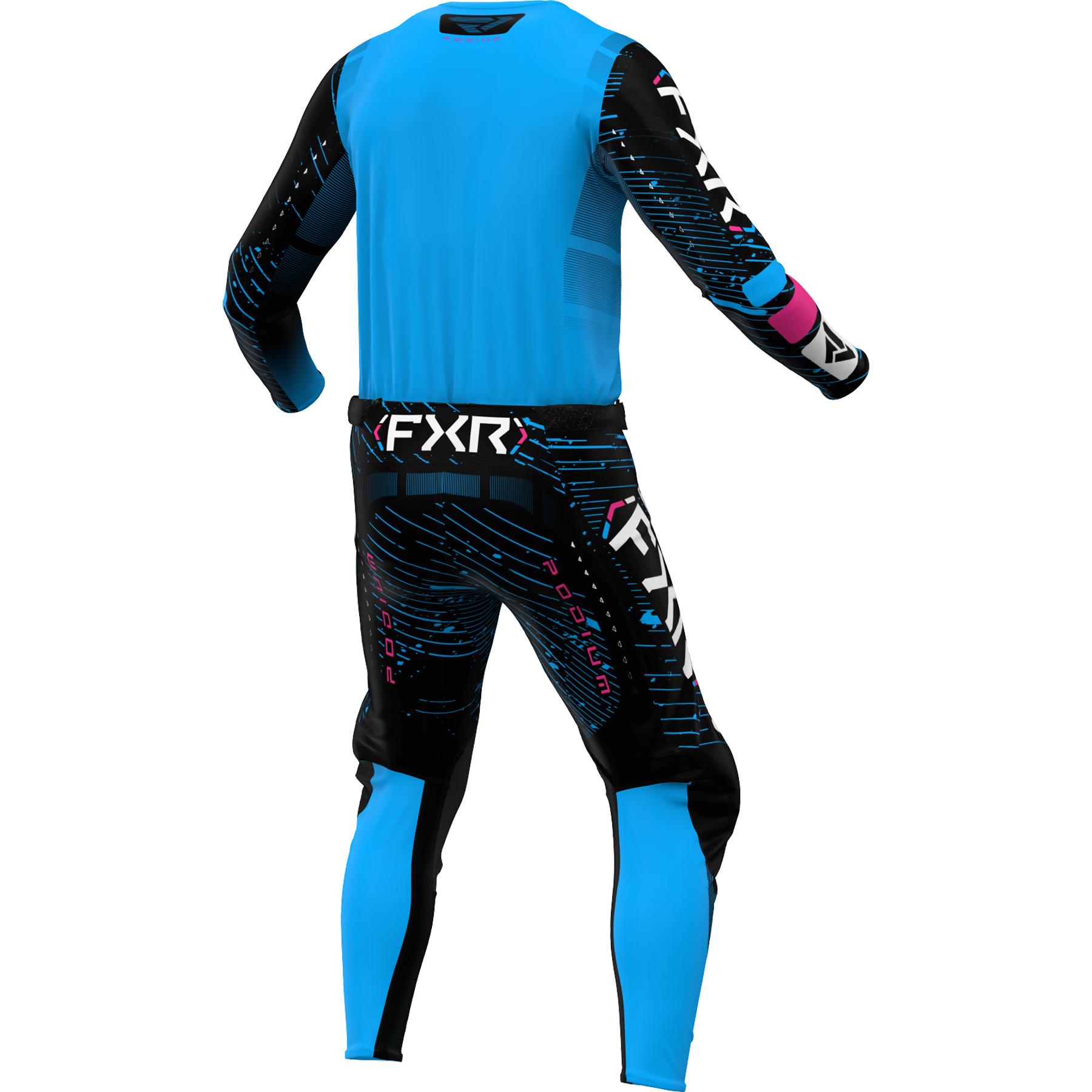 FXR Podium 2025 MX Kit Combo Cyan/Black/Pink