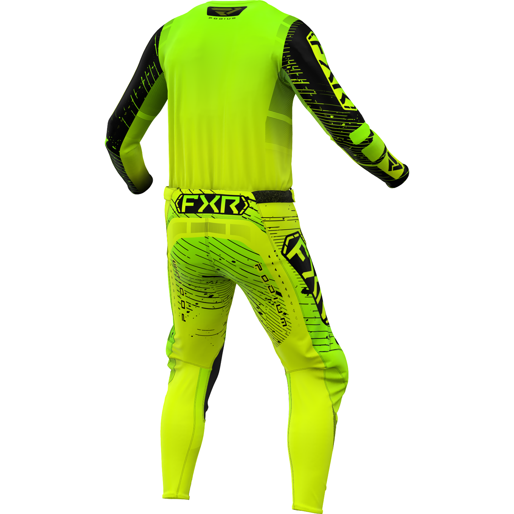 FXR Podium 2025 MX Kit Combo HiVis/Lime/Black