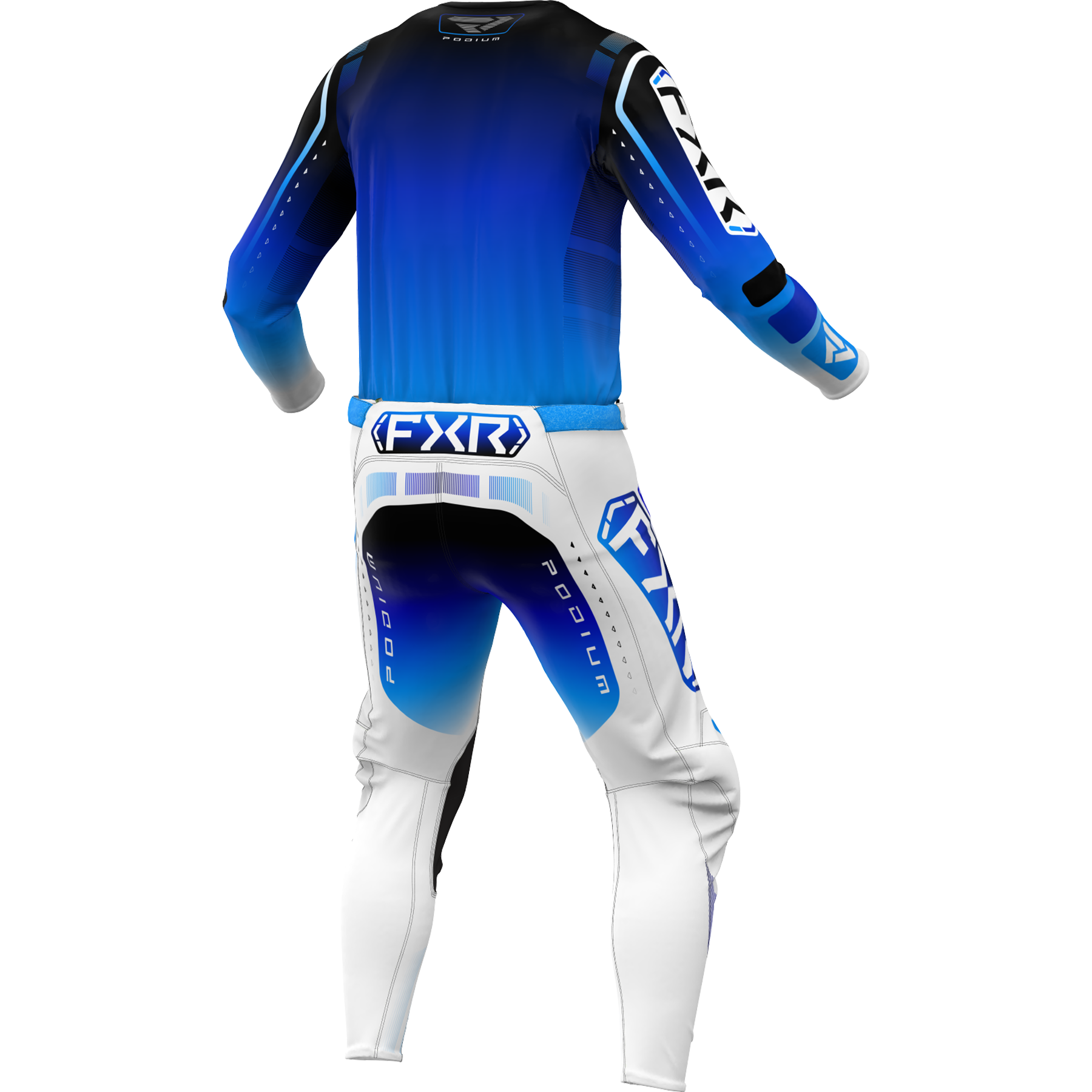 FXR Podium 2025 MX Kit Combo Blue/White