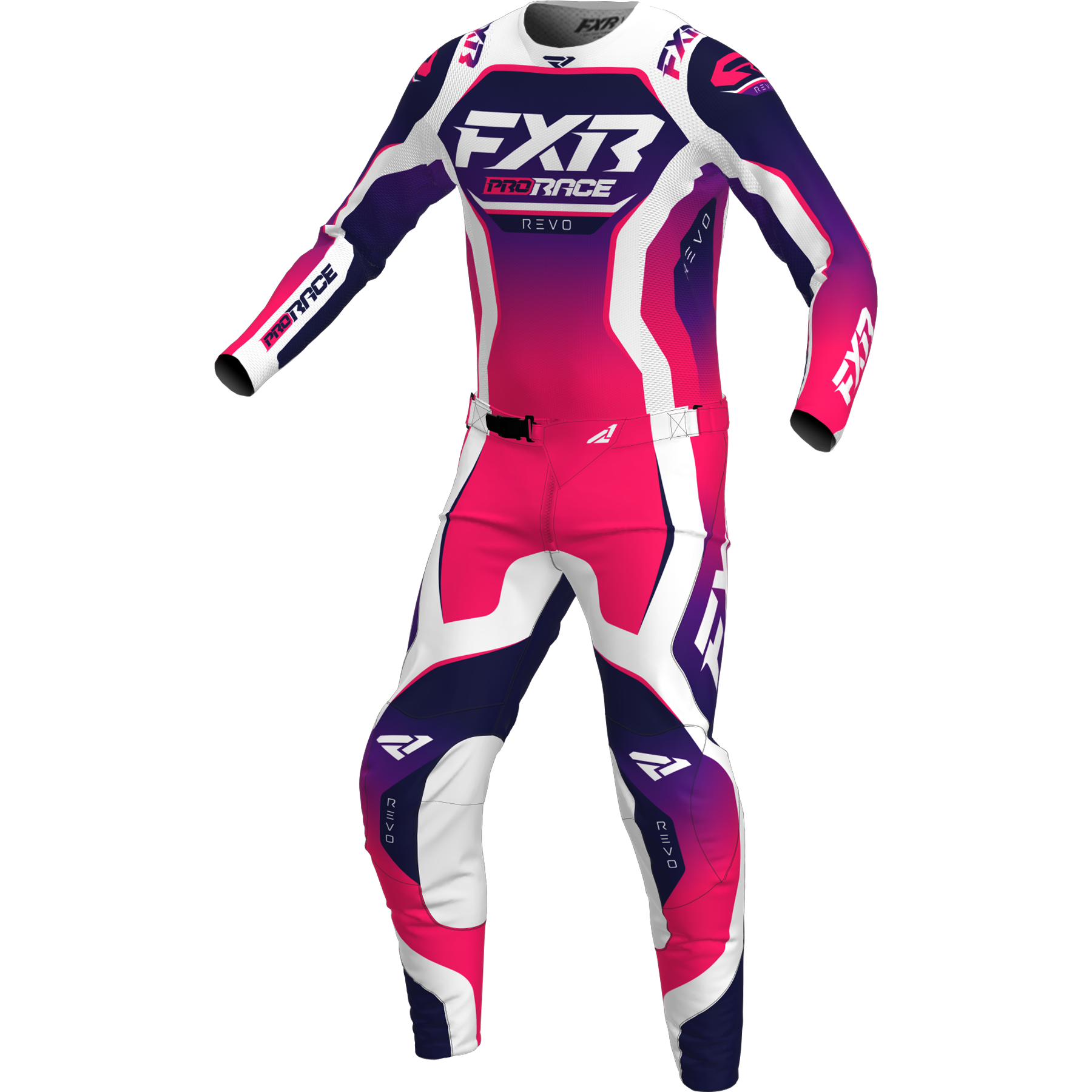 FXR YOUTH Revo 2025 MX Kit Combo Razz