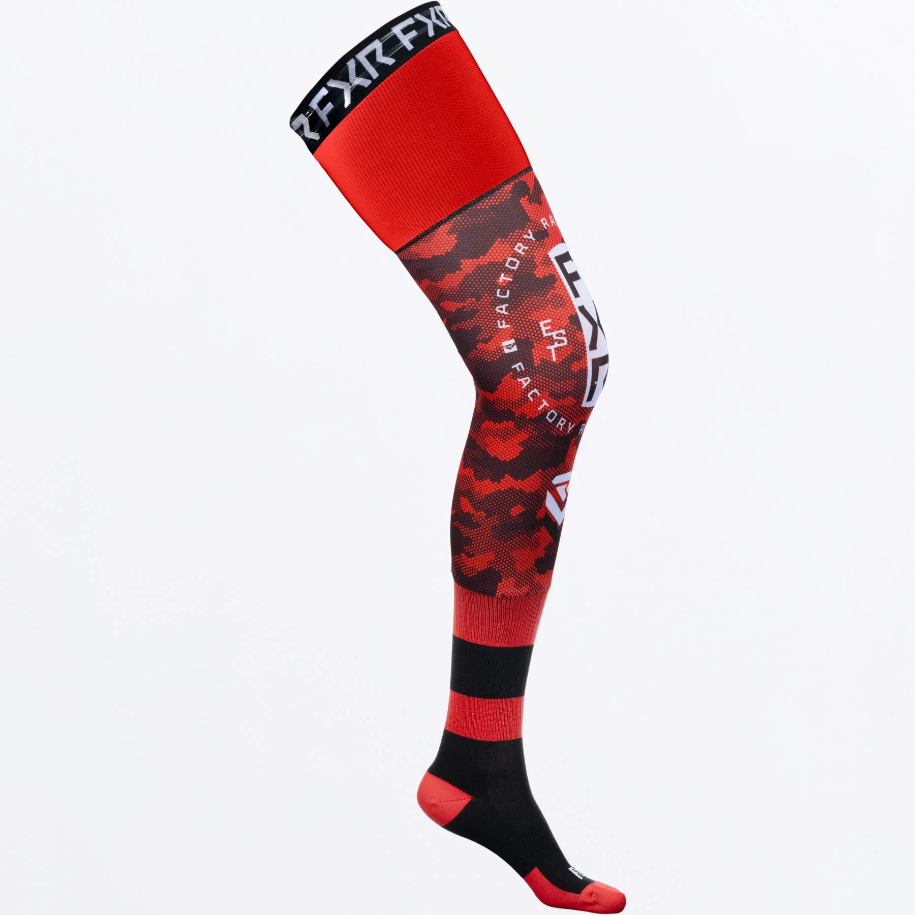 FXR Knee Brace MX Riding Sock Red/Black