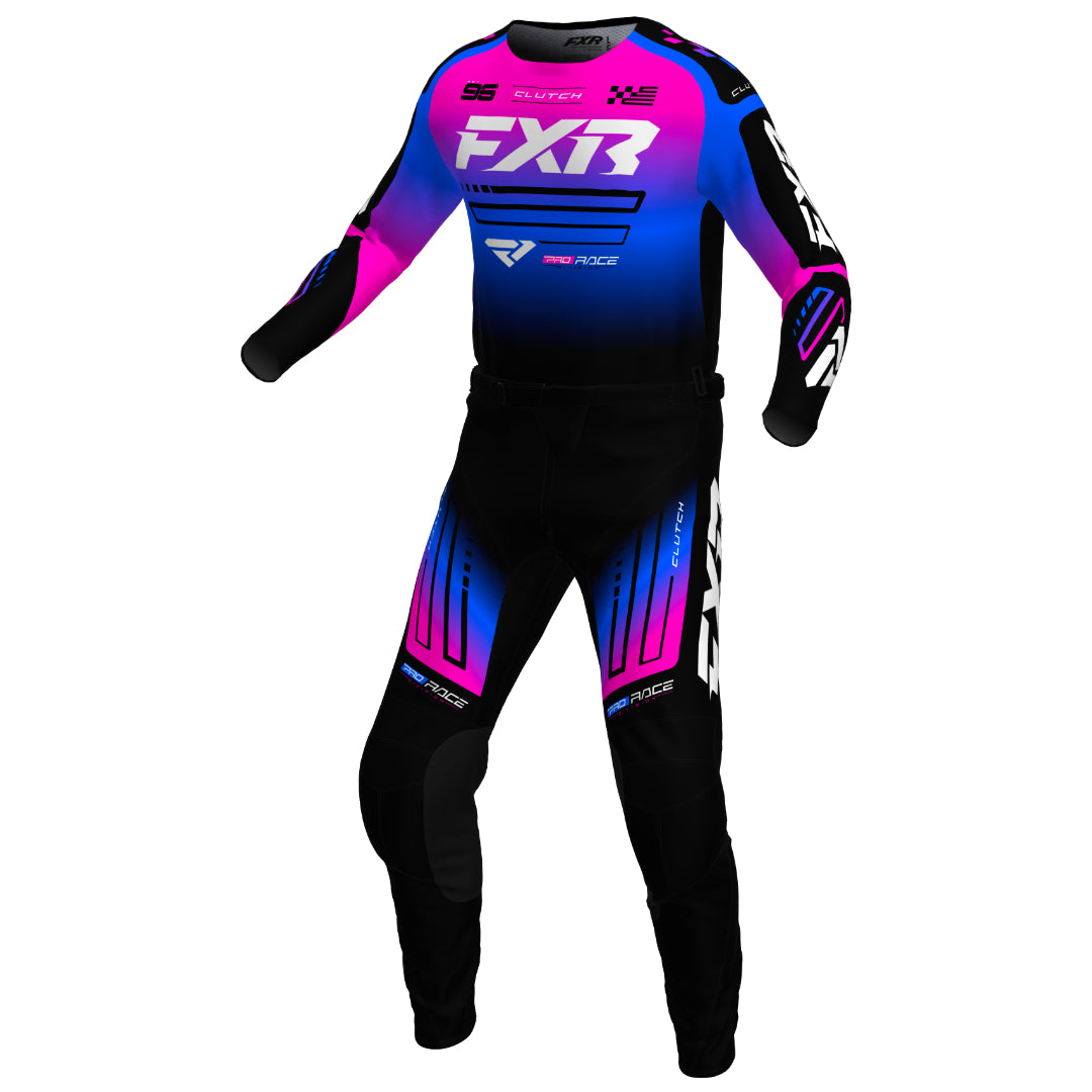 FXR YOUTH Clutch 2025 MX Kit Combo Black/Blue/Pink