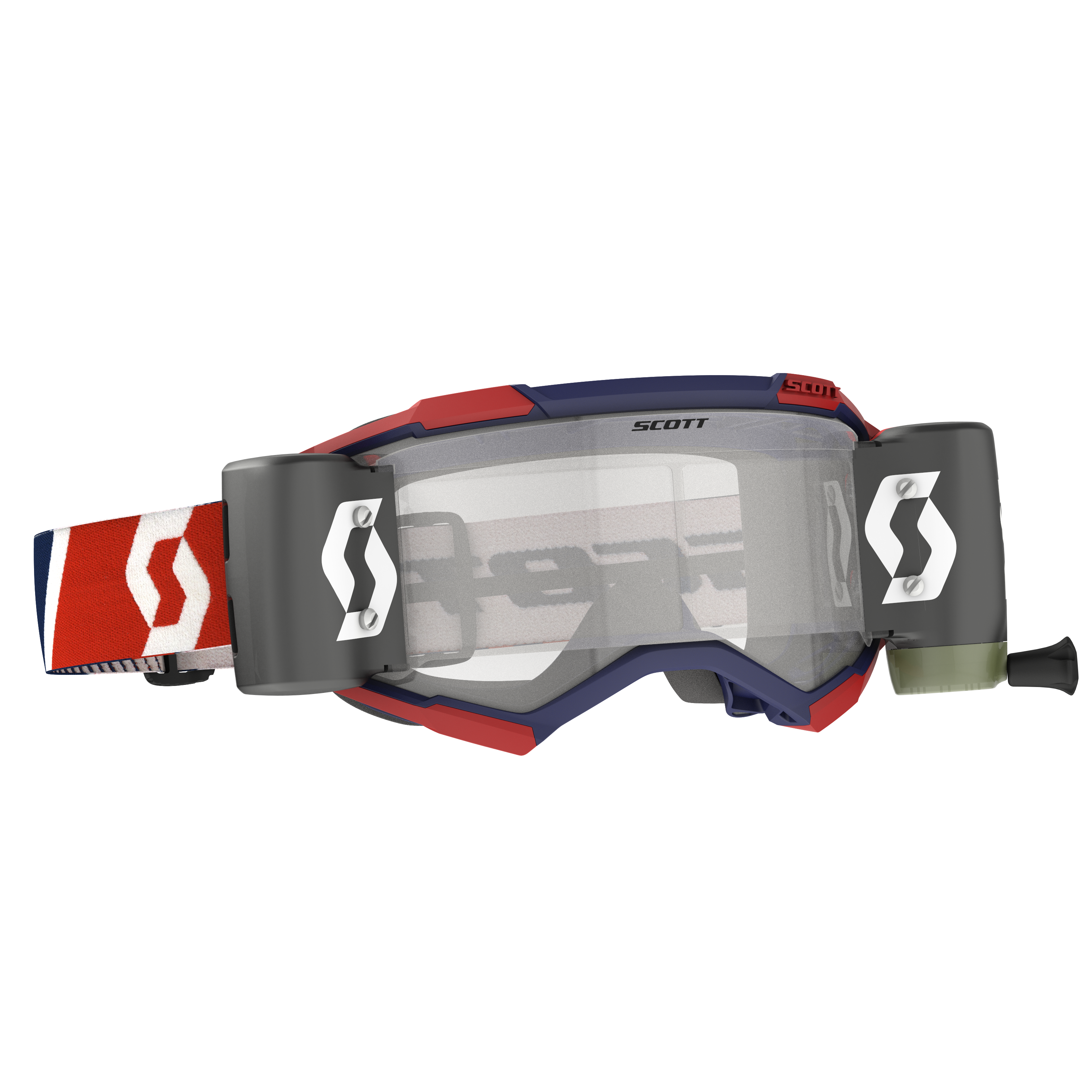 Scott Fury WFS Roll Off Goggle Red/Blue - Clear Lens