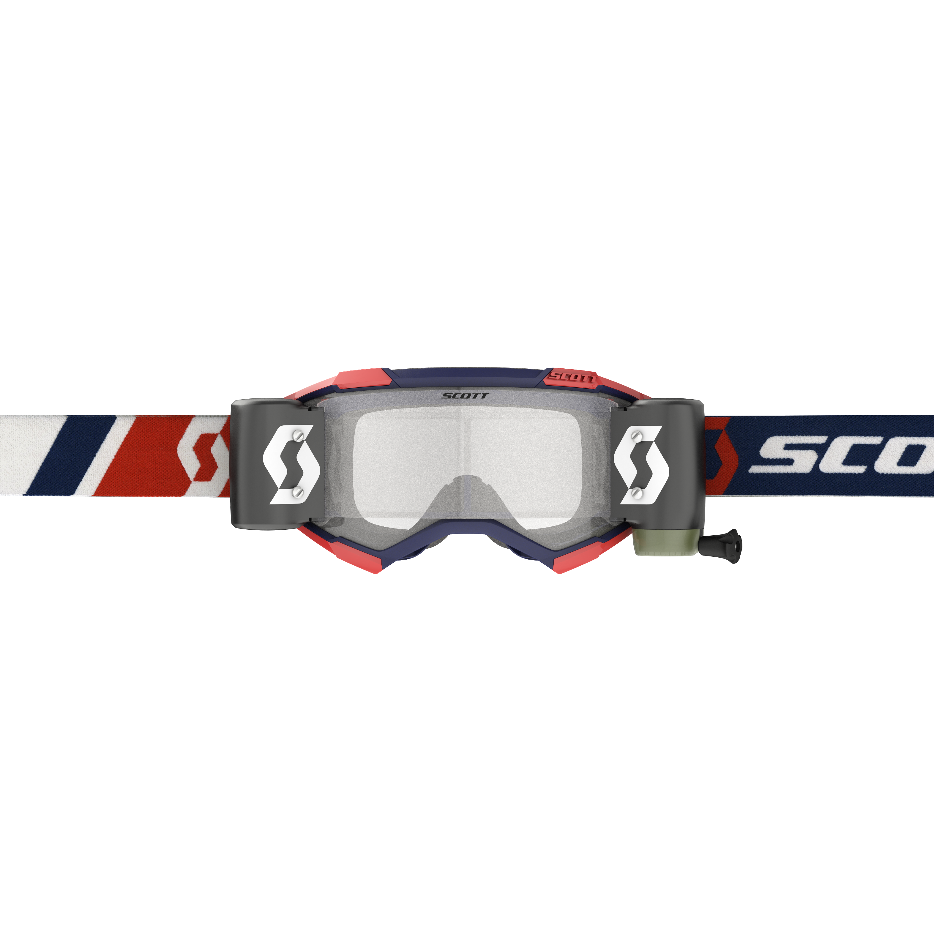 Scott Fury WFS Roll Off Goggle Red/Blue - Clear Lens