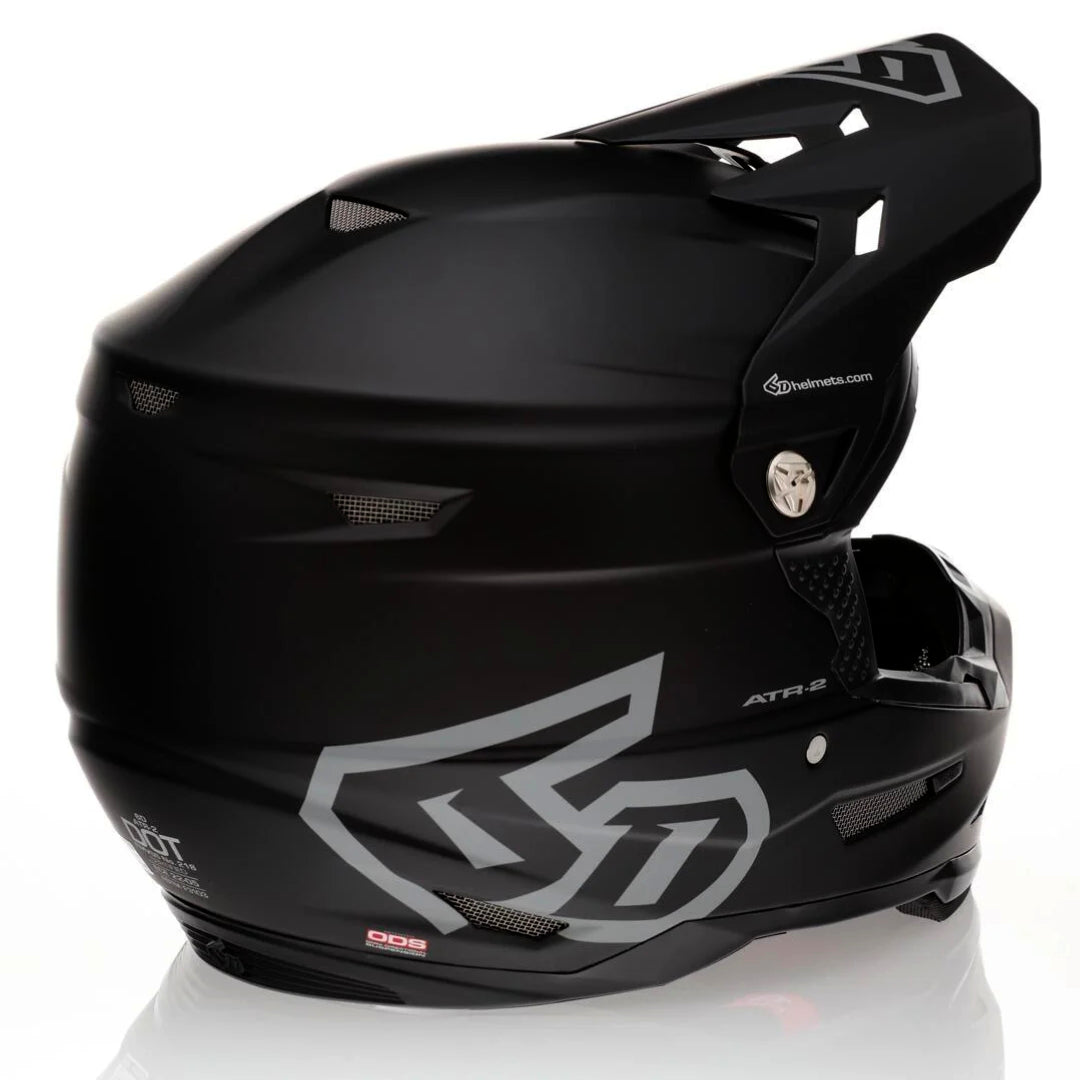 6D ATR-2Y Youth MX Helmet Solid Matte Black