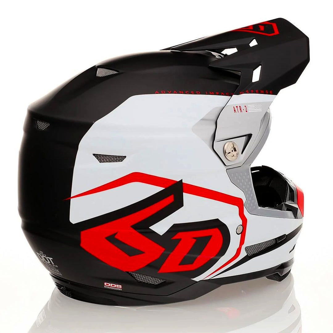 6D ATR-2 MX Helmet Delta Red White