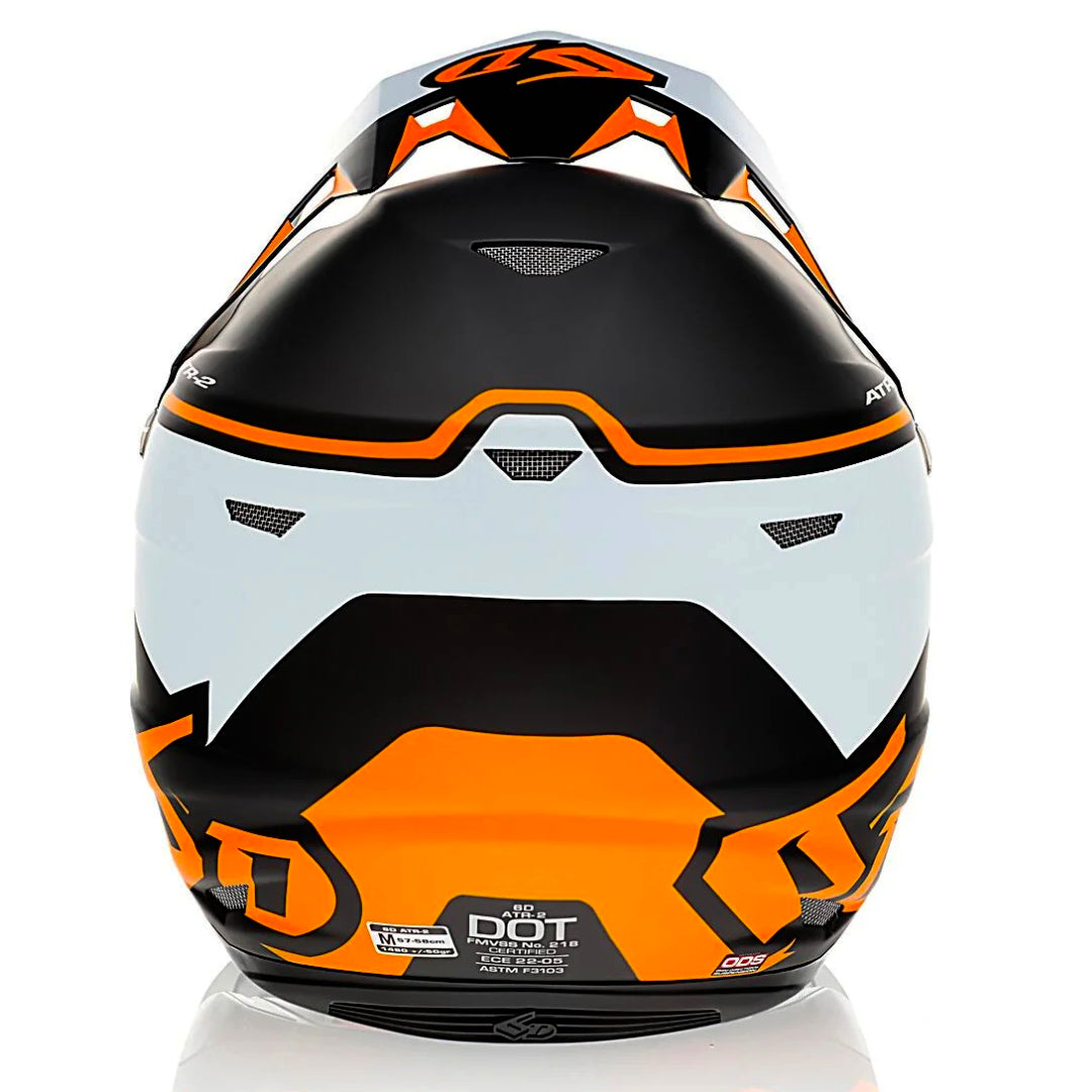 6D ATR-2 MX Helmet Drive Neon Orange