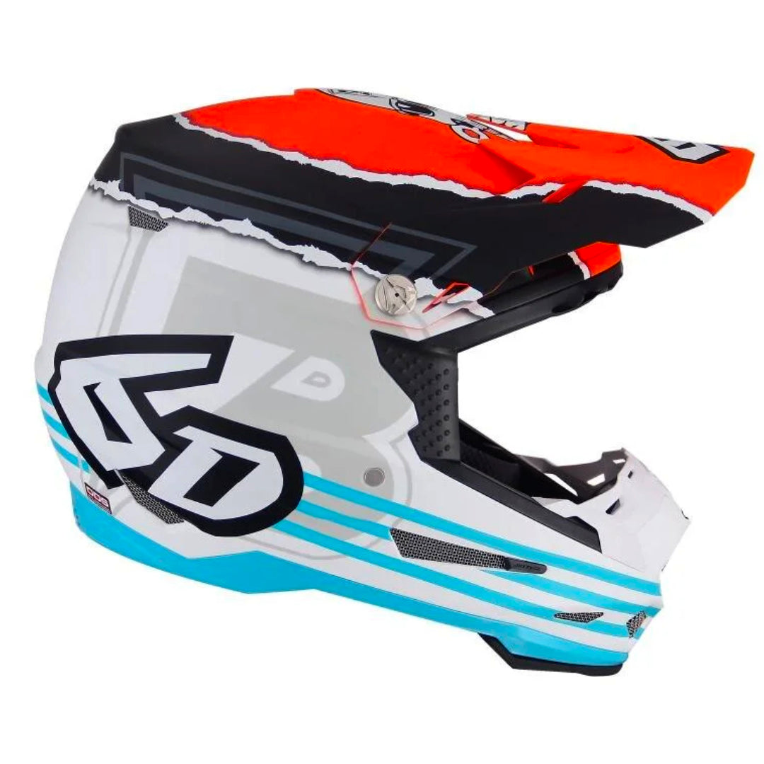 6D ATR-2Y Youth MX Helmet Danger Boy Orange Blue