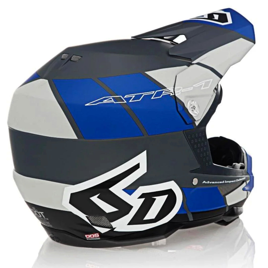 6D ATR-1 MX Helmet Shear Blue/Grey/Black