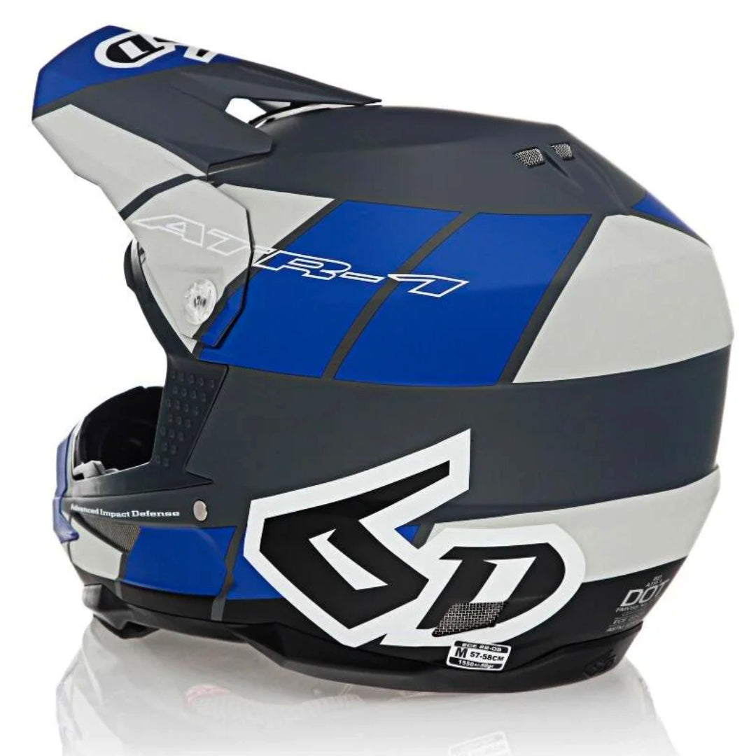 6D ATR-1 MX Helmet Shear Blue/Grey/Black