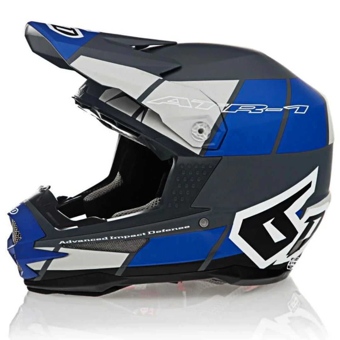 6D ATR-1 MX Helmet Shear Blue/Grey/Black