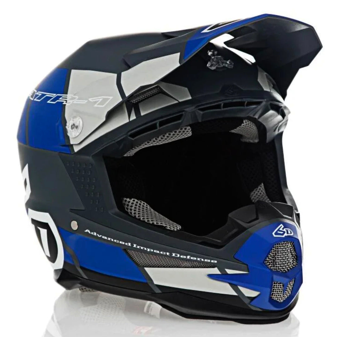 6D ATR-1 MX Helmet Shear Blue/Grey/Black