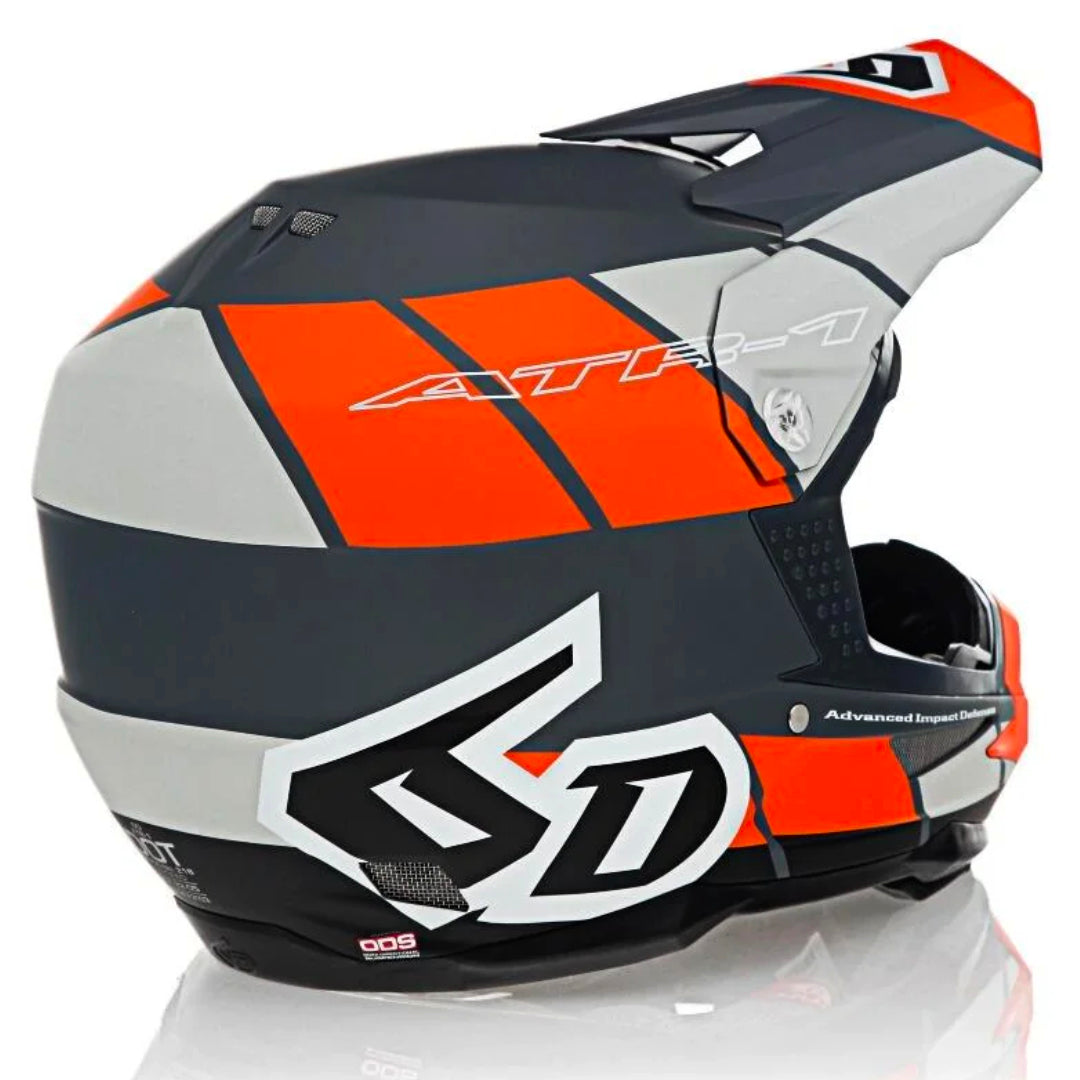 6D ATR-1 MX Helmet Shear Orange/Grey/Black